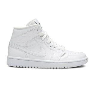 Air jordan 1 women’s mid snakeskin white sneakers